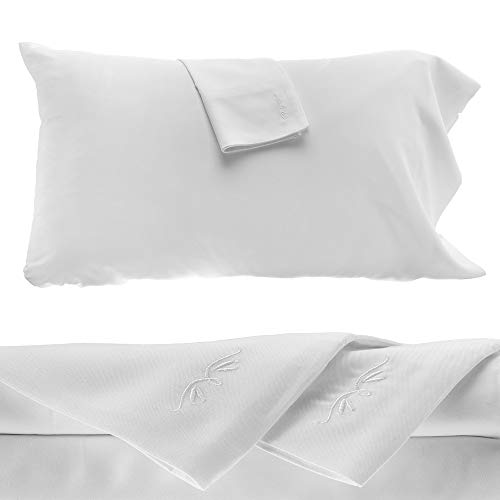 Bed Voyage 100% Bamboo Sheet Set - Queen- Hypoallergenic - Rayon Viscose Bamboo (White) 4 Piece