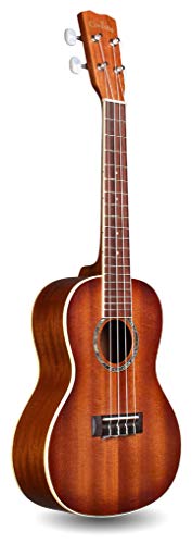 Aquila Cordoba 15CM-E Acoustic-Electric Concert Ukulele - Hand Crafted With Mahogany Top, Back & Sides & Edge Burst Finish - Full, Rich Sound & Premium Italian  Strings - For Beginners & Professionals