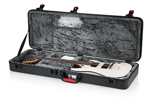 Gator Molded Flight Case for Electric Guitar with Internal LED Lighting and TSA Approved Locking Latch (GTSA-GTRELEC-LED)