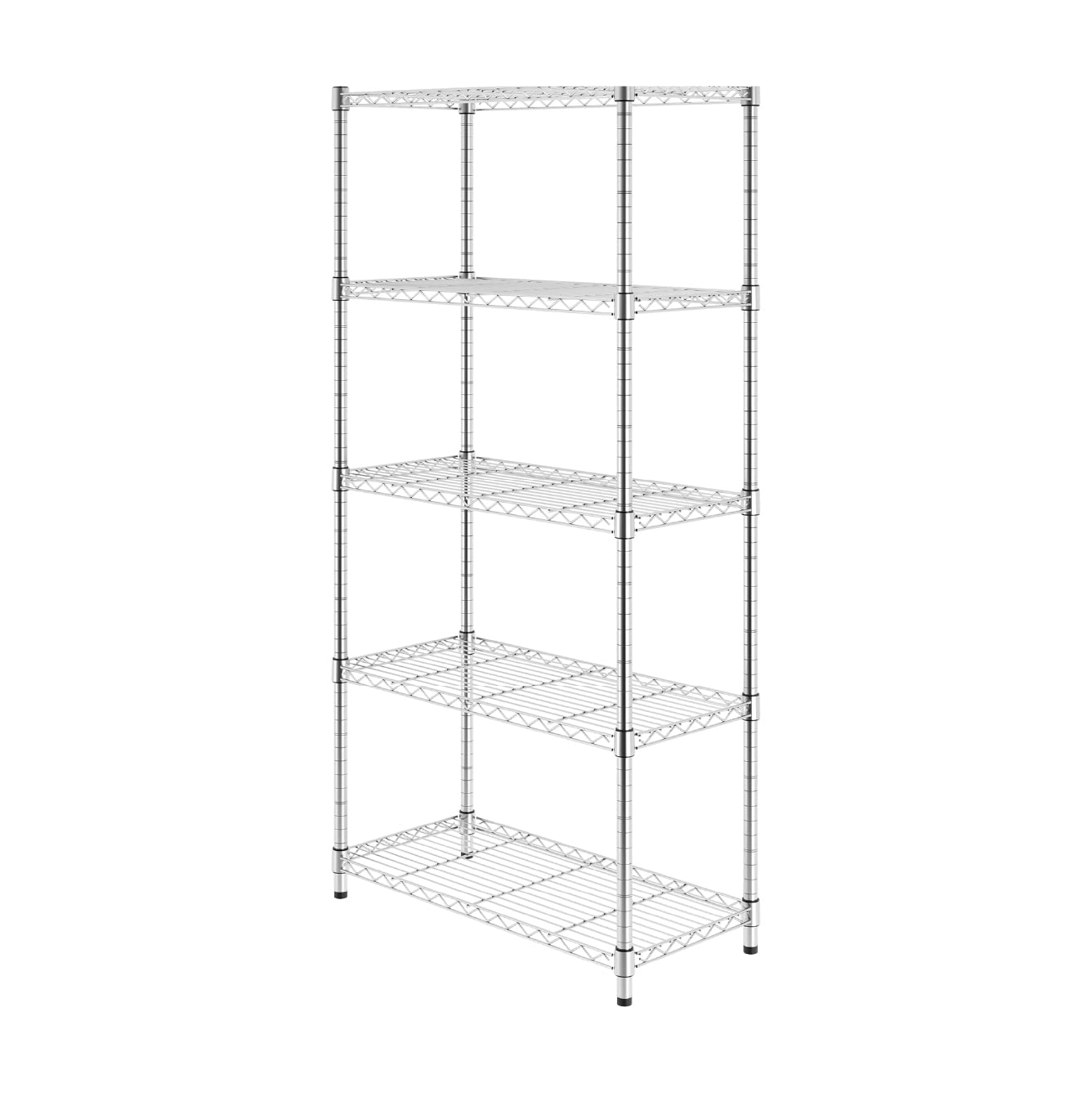 SafeRacks NSF Certified Commercial Grade Adjustable Steel Wire Shelving Rack with Wheels