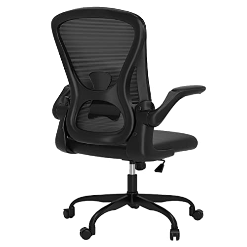 Sytas Office Chair,Ergonomic Home Desk Chair,Comfortable Computer Mesh Task Chair with Flip-up Arms,Lumbar Support and Height Adjustable