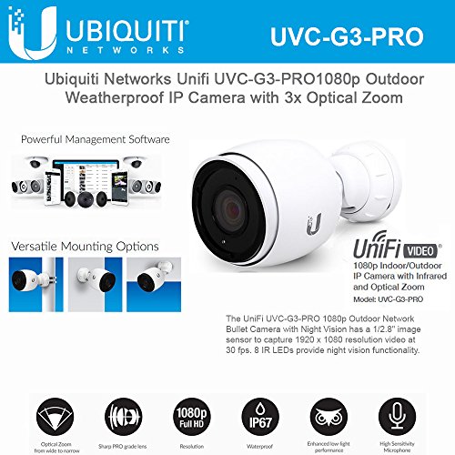 Ubiquiti Networks Ubiquiti Network UniFi UVC-G3-PRO 1080p Outdoor Weatherproof IP Camera with 3x Optical Zoom