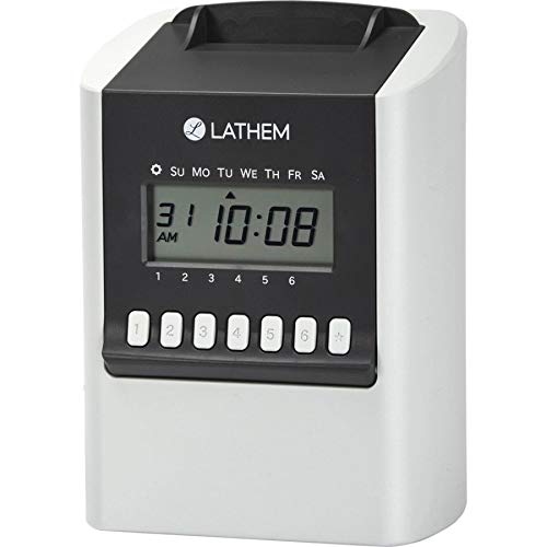 Lathem 700E Calculating Electronic Time Clock, Requires  E17 Time Cards (Sold Separately) (700E)