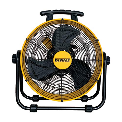 DEWALT DXF-2042 High-Velocity Industrial,Floor,Drum,Barn,Warehouse Fan Heavy Duty Mover Portable Air Circulator 3-Speed Adjustable Tilt, 20
