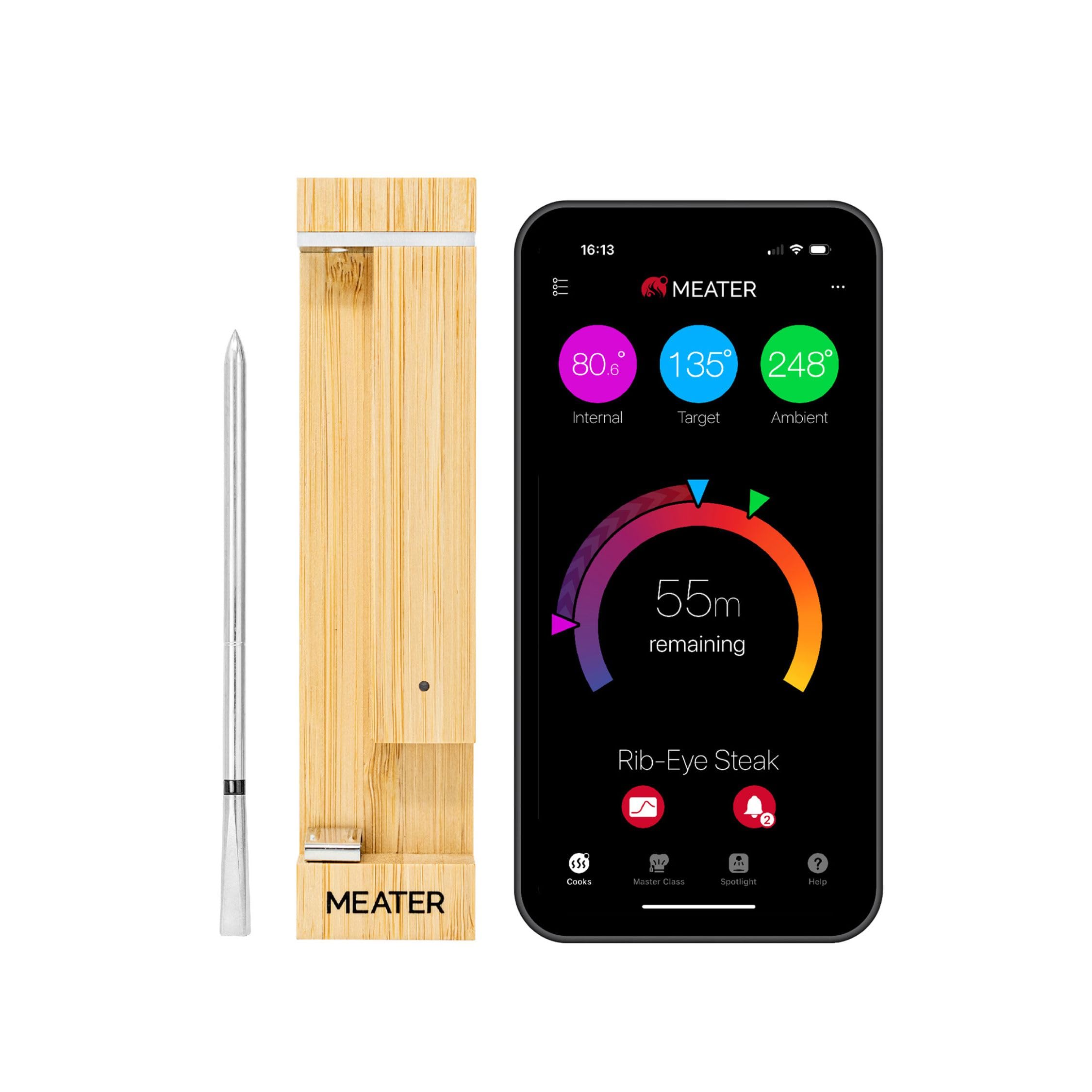 MEATER [New]  2 Plus: Direct Heat Grilling at 1000°F, Smart Meat Thermometer, Long Bluetooth Range, 100% Waterproof, Precision Cooking, Multi Sensors, Certified Calibration, for BBQ/Grill/Kitchen