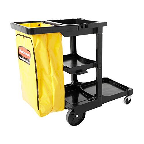 Rubbermaid Commercial Products Traditional Janitorial 3-Shelf Cleaning Cart