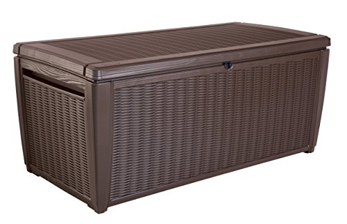 keter Sumatra 135 gallon Outdoor Storage Rattan Deck Box