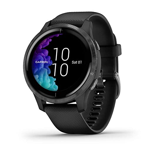 Garmin Venu, GPS Smartwatch with Bright Touchscreen Display, Features Music, Body Energy Monitoring, Animated Workouts, Pulse Ox Sensor and More, Black, 010-N2173-11 (Renewed)