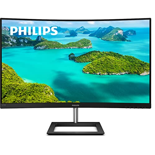 Philips 27" Curved Frameless Monitor, Full HD 1080P, 100% sRGB, Adaptive-Sync, Speakers, VESA, 4Yr Advance Replacement Warranty