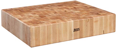 John Boos Block BB02 Classic Reversible Maple Wood End Grain Chopping Block, 30 Inches x 24 Inches x 6 Inches