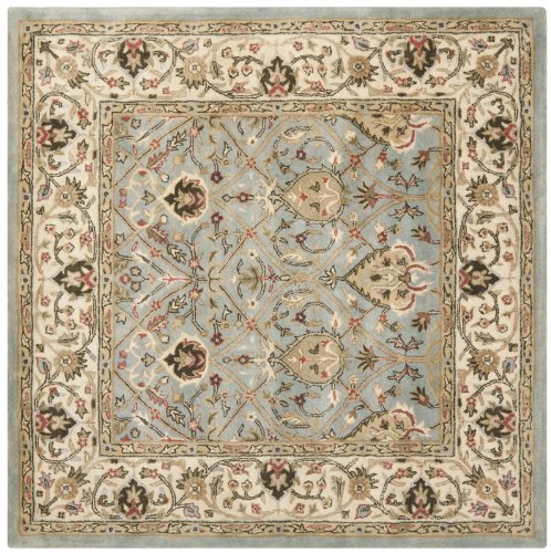 Safavieh Persian Legend Collection PL819L Handmade Traditional Grey and Ivory Wool Square Area Rug (6' Square)