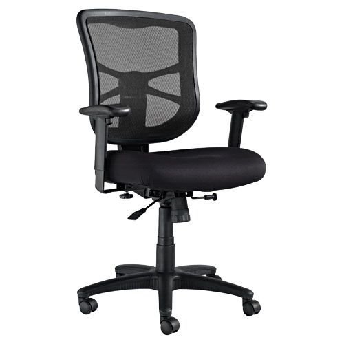 Alera Furniture Alera Elusion Series Mesh Mid-back Swivel/tilt Chair - Polyester Black Seat - Mesh Back - 5-star Ba