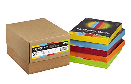 Astrobrights 5-Color Mixed Carton, 24lb Paper, 8.5"x11"