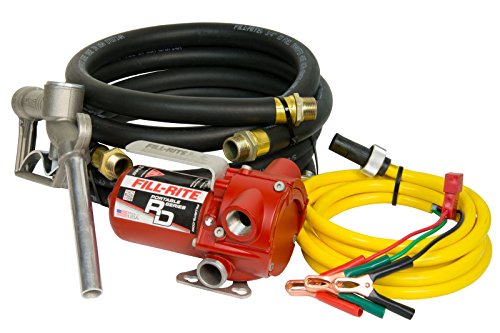 Fill-Rite RD812NH 8 GPM 12V Portable Fuel Transfer Pump with Manual Nozzle, Discharge Hose, Suction Hose, and Power Cord