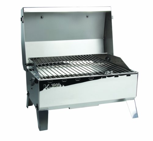 Kuuma Premium Stainless Steel Mountable Gas Grill w/Regulator by  -Compact Portable Size Perfect for Boats, Tailgating and More - Stow N Go 125