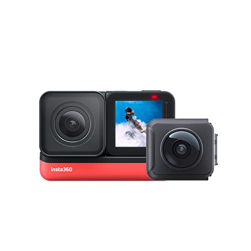 Insta360 ONE R Sports Video Adaptive Action Camera (Twin Edition) Bundle with 4K Wide Angle Lens 5.7K Dual Lens Stabilization IPX8 Waterproof Voice Control