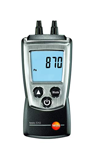 Testo 510 Digital Manometer I Dual-Port Differential Pressure Meter for air Conditioning Systems and Ventilation ducts
