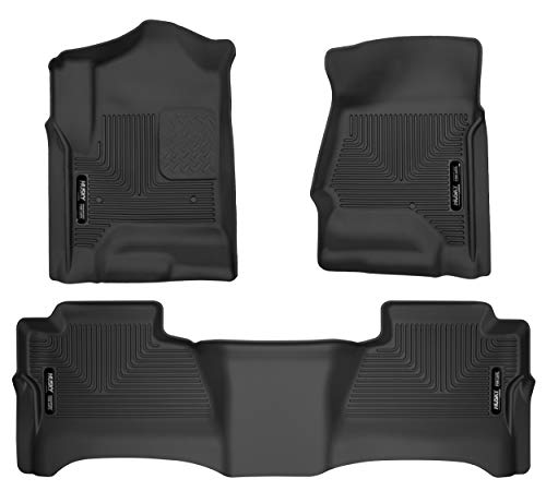 Husky Liners s Weatherbeater Series | Front & 2nd Seat Floor Liners - Black | 99201 | Fits 2015-2020 Chevrolet Tahoe/GMC Yukon 3 Pcs