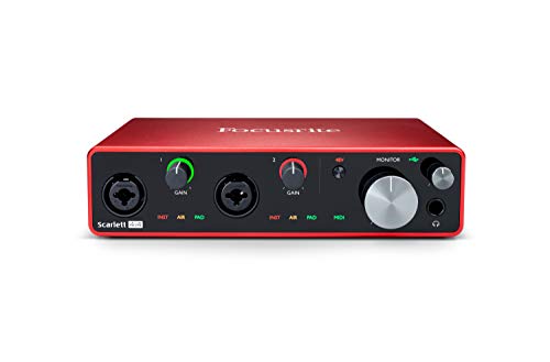 Focusrite Scarlett 4i4 3rd Gen USB Audio Interface, for Musicians, Songwriters, Guitarists, Content Creators - High-Fidelity, Studio Quality Recording, and All the Software You Need to Record