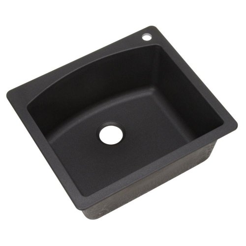 Blanco Diamond Dual Mount Composite 25 in. x 22 in. x 10 in. 1-Hole Single Bowl Kitchen Sink in Anthracite