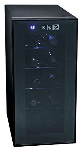 Koolatron KWT10B 10-Bottle Digital Temperature Control Wine Cellar, Black