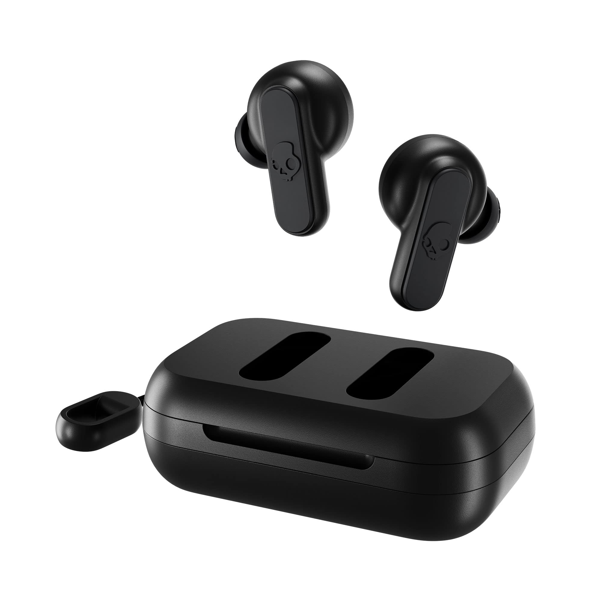 Skullcandy Dime 2 True Wireless In-Ear Bluetooth Earbuds, Use with iPhone and Android. Charging Case, Tile, and Microphone. Best for Gym, Sports, and Gaming, IPX4 Sweat and Dust Resistant - Black