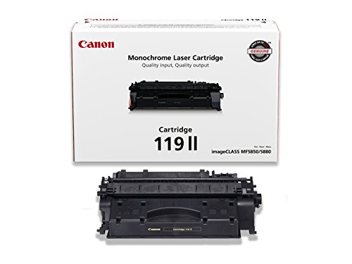 Canon Genuine Toner, Cartridge 119 II Black, High Capacity (3480B001), 1 Pack, for  imageCLASS MF5800 /5900 / 6100 Series, MF410 Series, LBP6300 / 6600 Series, LBP250 Series Laser Printers