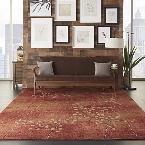 Nourison Somerset Flame Rectangle Area Rug, 7-Feet 9-In...