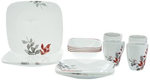 CORELLE Square Kyoto Leaves 16-pc Set