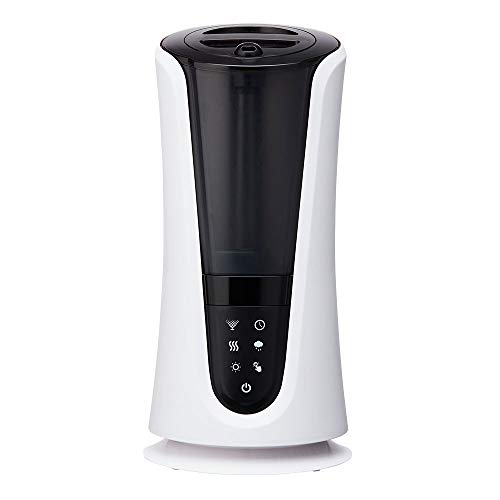 HoMedics TotalComfort® Deluxe Ultrasonic Air Humidifier, Top-Fill 5.2L Water Tank for Home, Office or Nursery, Programmable Humidistat with Night-Light, Automatic Shutoff and Aromatherapy