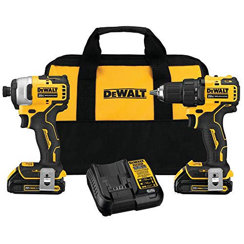 DEWALT DCK278C2 ATOMIC 20-Volt MAX Lithium-Ion Brushless Cordless Compact Drill/Impact Combo Kit (Non-Retail Packaging)