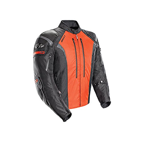 Joe Rocket Atomic 5.0 Men's Textile On-Road Motorcycle Jacket - Black/Orange / X-Large