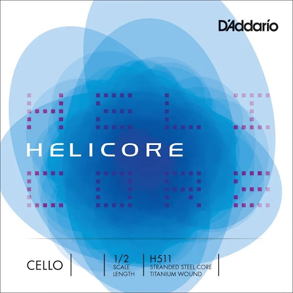  D'Addario D?Addario H510 Helicore Cello String Set, 4/4 Scale Light Tension (1 Set)- Stranded Steel Core for Optimum Playability and Clear, Warm Tone - Versatile and Durable - Sealed Pouch Prevents...