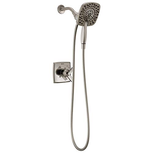 Delta Faucet Ashlyn 17 Series Dual-Function Shower Trim Kit with 2-Spray Touch-Clean In2ition 2-in-1 Hand Held Shower Head with Hose, Stainless T17264-SS-I (Valve Not Included)