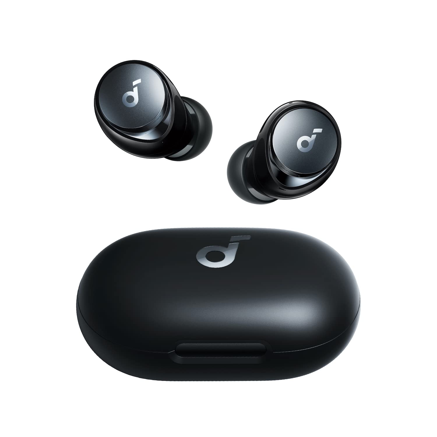 Soundcore by  Space A40 Auto-Adjustable Active Noise Cancelling Wireless Earbuds, Reduce Noise by Up to 98%, 50H Playtime, Hi-Res Sound, Comfortable Fit, App Customization, Wireless Charge