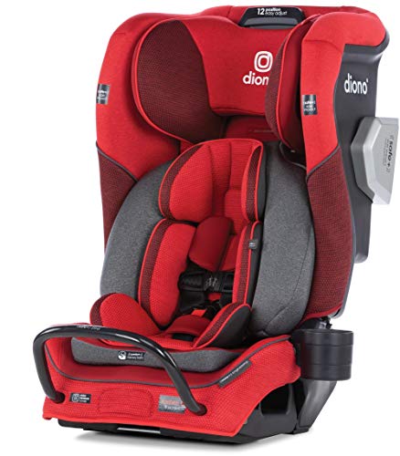 Diono 2020 Radian 3QXT, 4 in 1 Convertible, Safe+ Engineering, 4 Stage Infant Protection, 10 Years 1 Car Seat, Fits 3 Across, Red Cherry