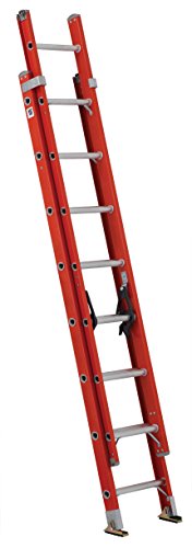 Louisville Ladder FE3216 Fiberglass Extension Ladder 300-Pound Capacity, 16-Feet