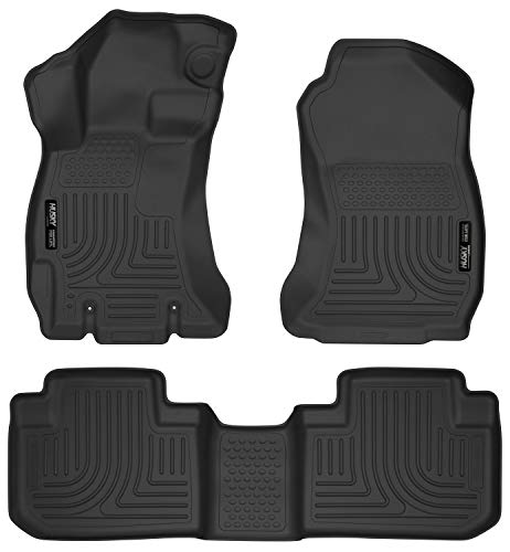 Husky Liners s Weatherbeater Series | Front & 2nd Seat Floor Liners - Black | 99881 | Fits 2014-2018 Subaru Forester 3 Pcs
