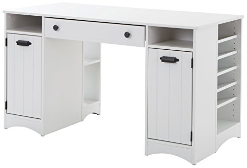 South Shore Artwork Craft Table with Storage, Pure Whit...