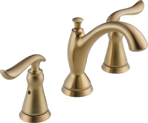 Delta Faucet Linden 2-Handle Widespread Bathroom Faucet with Diamond Seal Technology and Metal Drain Assembly, Champagne Bronze 3594-CZMPU-DST