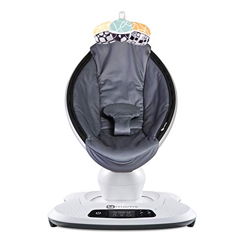 4moms ® mamaRoo 4 Multi-Motion? Baby Swing, Bluetooth Baby Rocker with 5 Unique Motions, Cool Mesh Fabric, Dark Grey