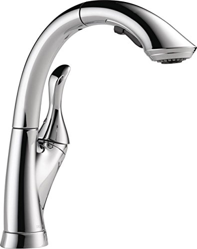 Delta Faucet Linden Single-Handle Kitchen Sink Faucet with Pull Out Sprayer, Chrome 4153-DST