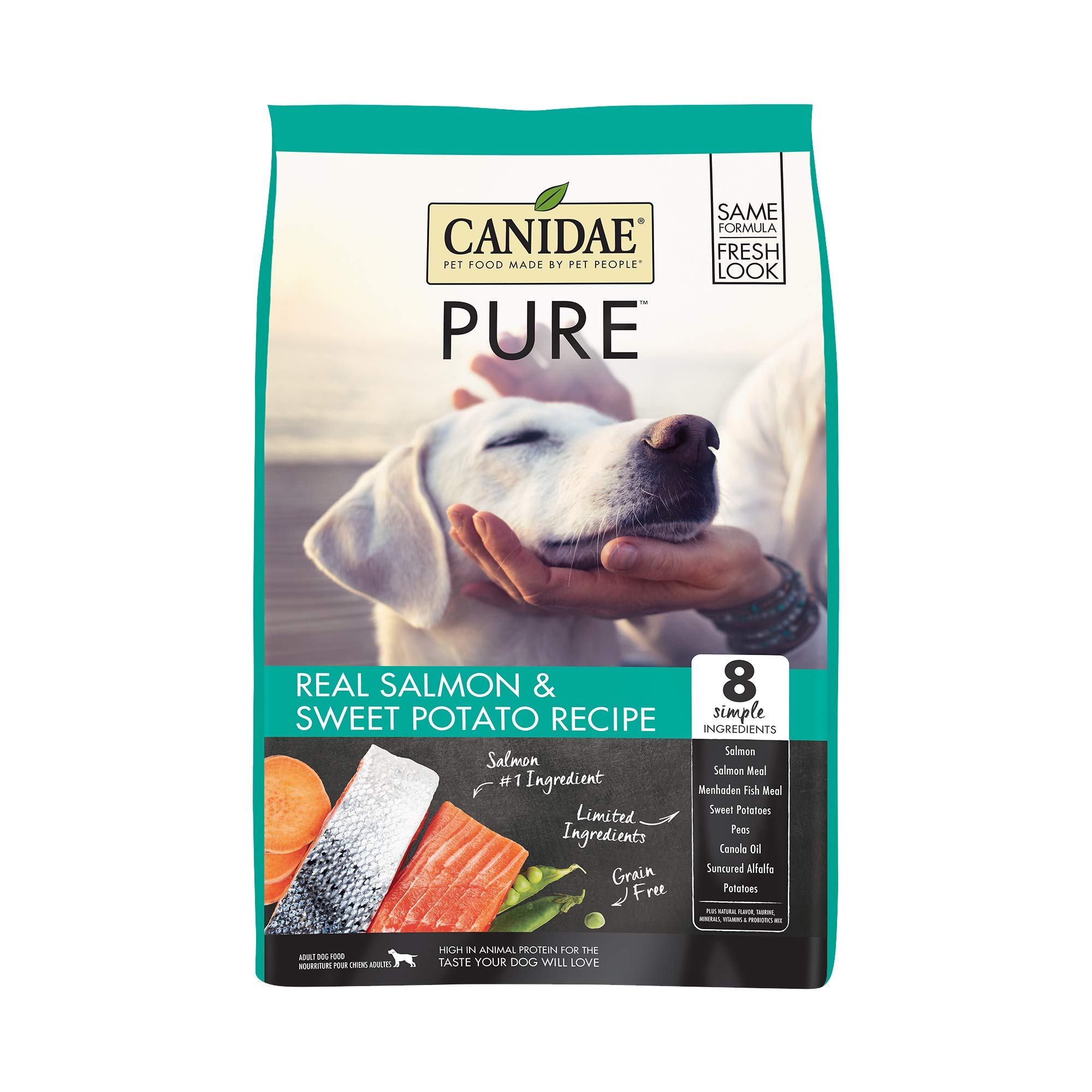 Canidae Pure Limited Ingredient Premium Adult Dry Dog Food, Real Salmon & Sweet Potato Recipe, 22 lbs, Grain Free