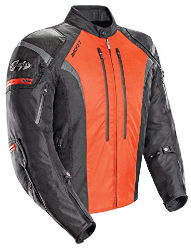 Joe Rocket Atomic 5.0 Mens Black/Orange Textile Jacket - Medium