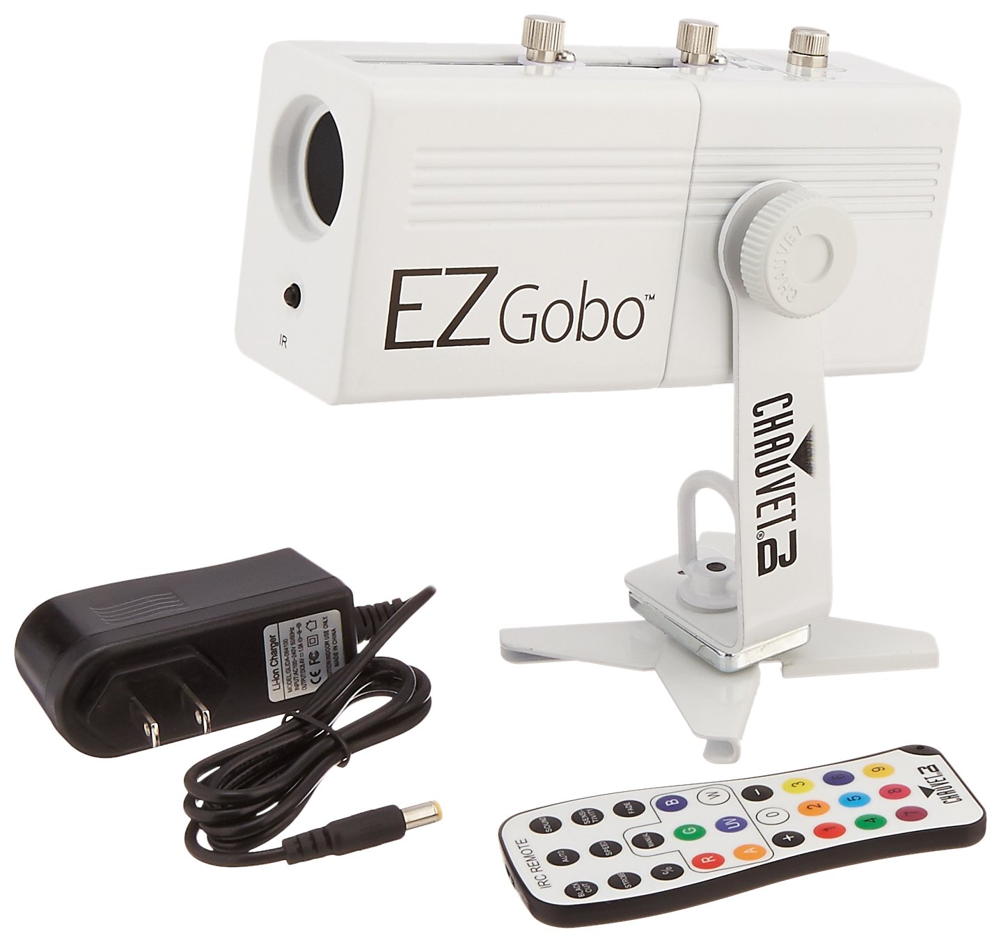CHAUVET DJ EZGOBO Battery-Powered LED Gobo Projector w/Manual Zoom DJ Effect Light
