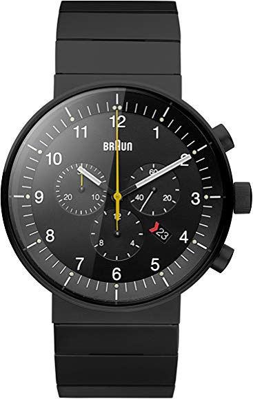 Braun-MFG Code Braun Men's BN0095BKBKBTG Prestige Analog Display Swiss Quartz Black Watch