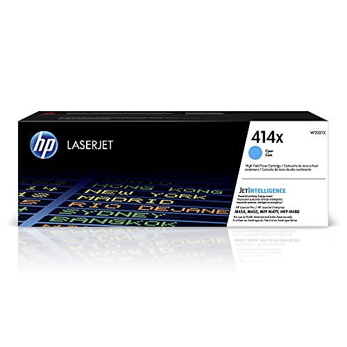 HP 414X | W2021X | Toner-Cartridge | Cyan | Works with  Color LaserJet Pro M454 series, M479 series | High Yield
