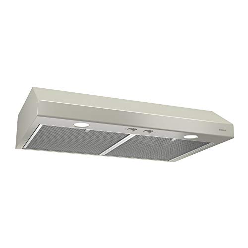 Broan-NuTone BCSD130BC Glacier 30-inch Under-Cabinet 4-Way Convertible Range Hood with 2-Speed Exhaust Fan and Light, 30 Inch, Bisque