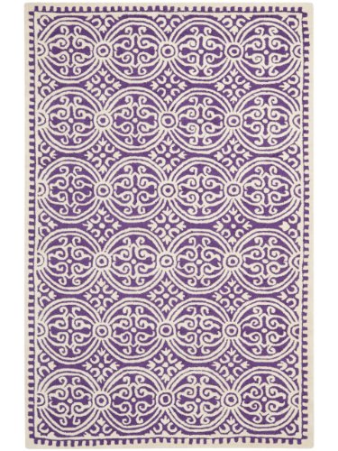 Safavieh Contemporary Rug in Purple and Ivory (8 ft. L x 8 ft. W)