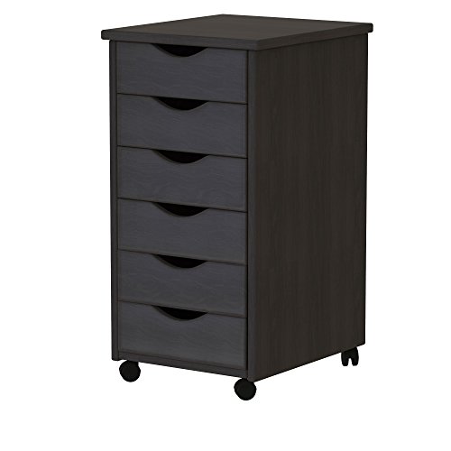 Adeptus Drawer Gate Leg Roll Cart Solid Wood